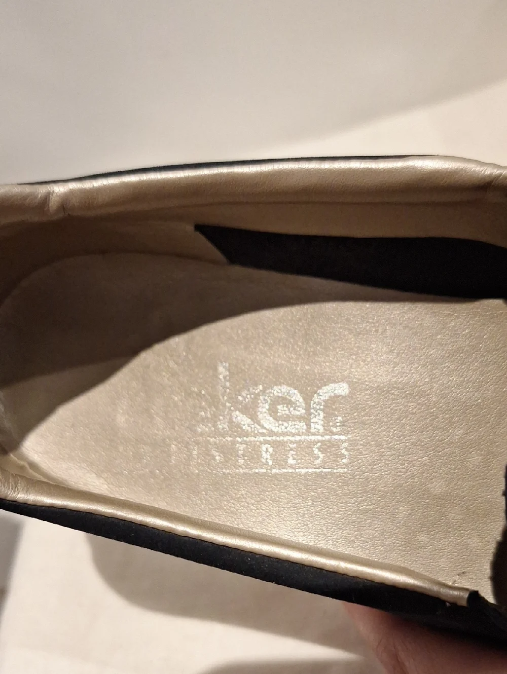 Rieker Blue Slip-On Perforated Rhinestone Flats Size 42